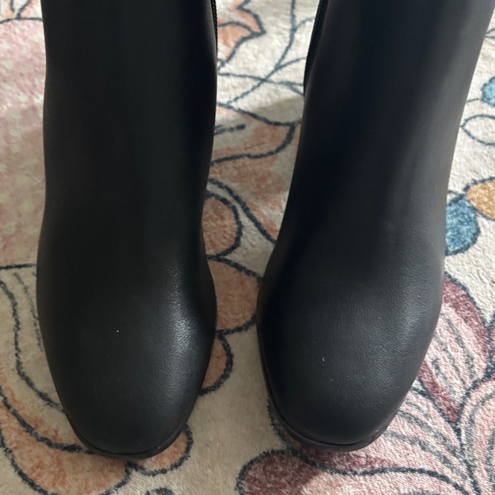 Matt & Nat black leather tall fold over Boots - Picture 5 of 12